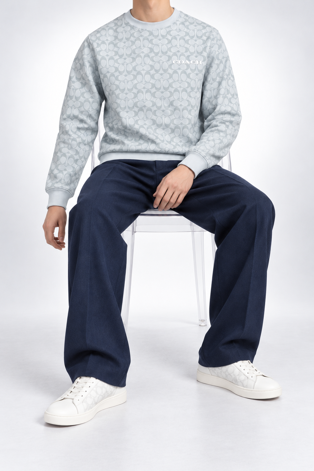 CCH — Ice-Grey Signature-Monogram Crew-Neck Sweatshirt — additional