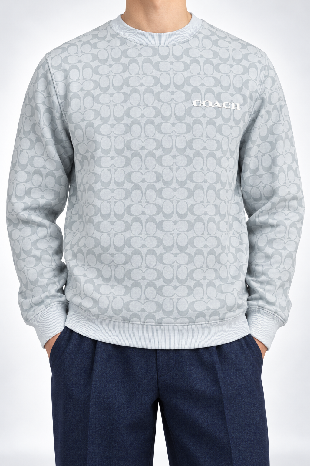 CCH — Ice-Grey Signature-Monogram Crew-Neck Sweatshirt — additional