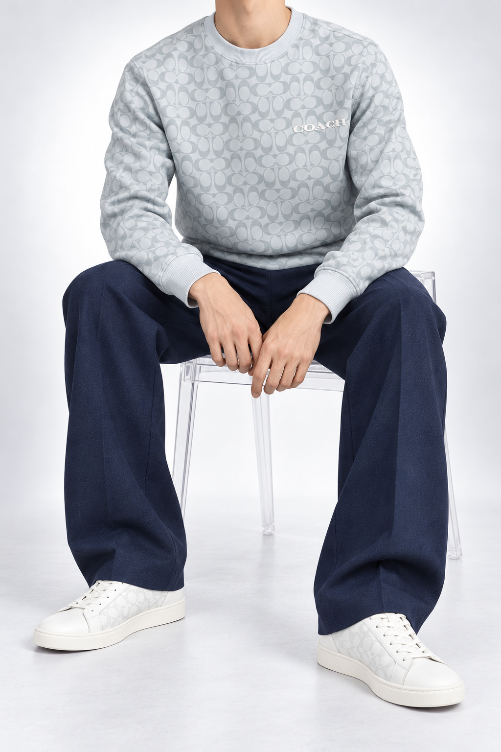 CCH — Ice-Grey Signature-Monogram Crew-Neck Sweatshirt — additional