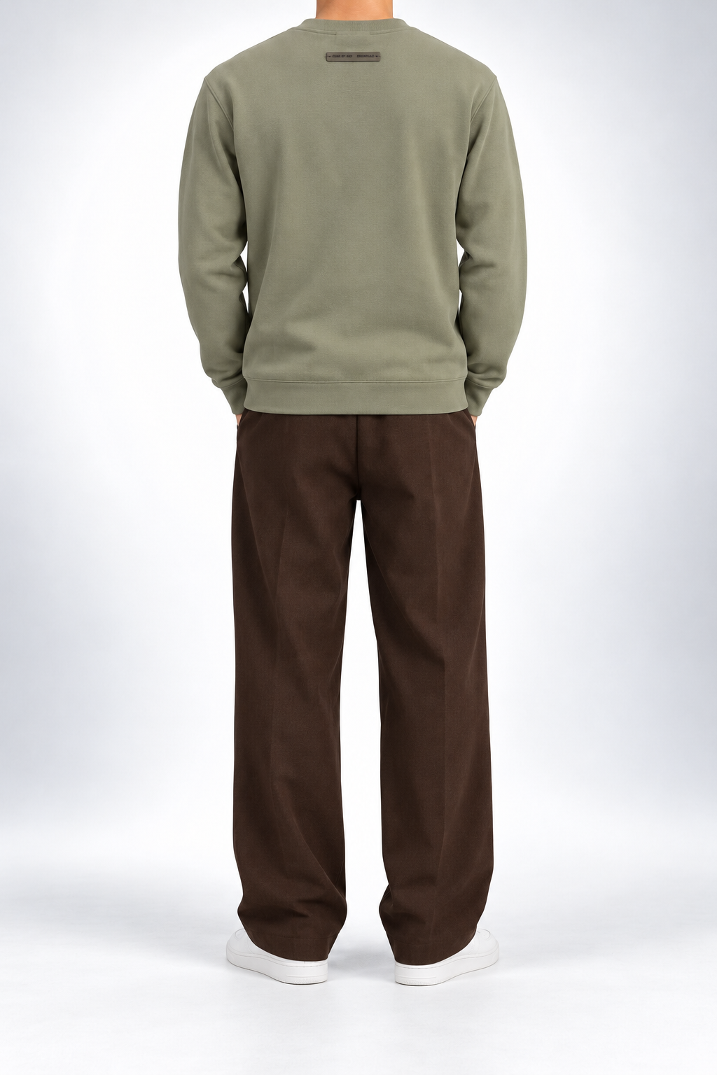 ESS — Sage Tonal-Logo Sweatshirt — back