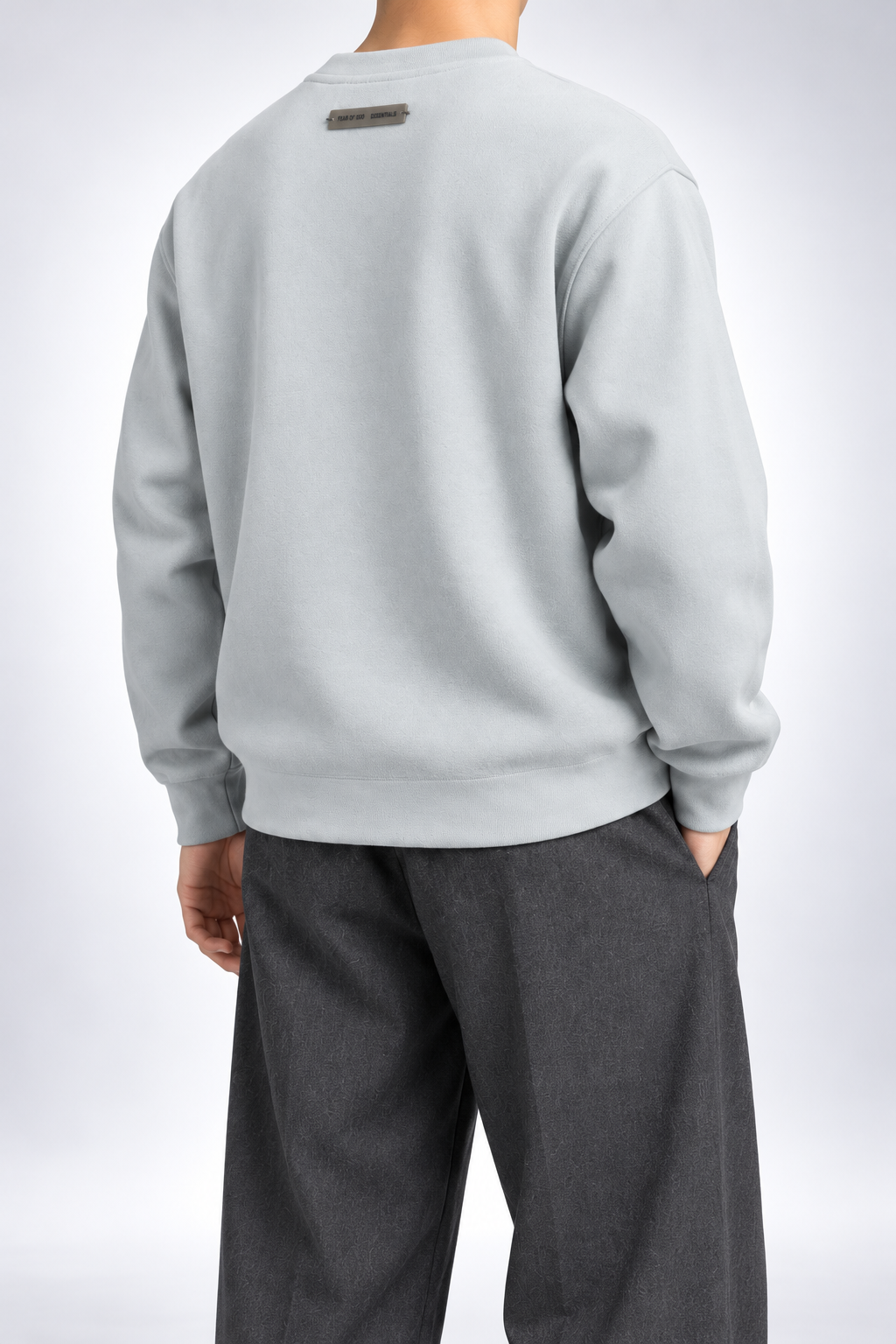 ESS — Light-Grey Tonal-Logo Sweatshirt — additional