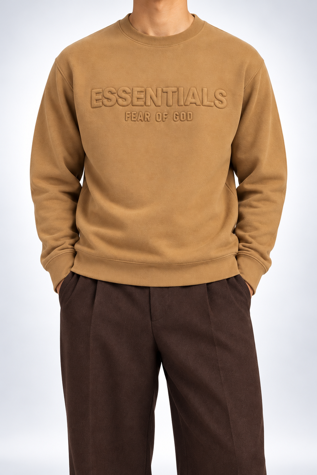 ESS — Camel Tonal-Logo Sweatshirt — additional