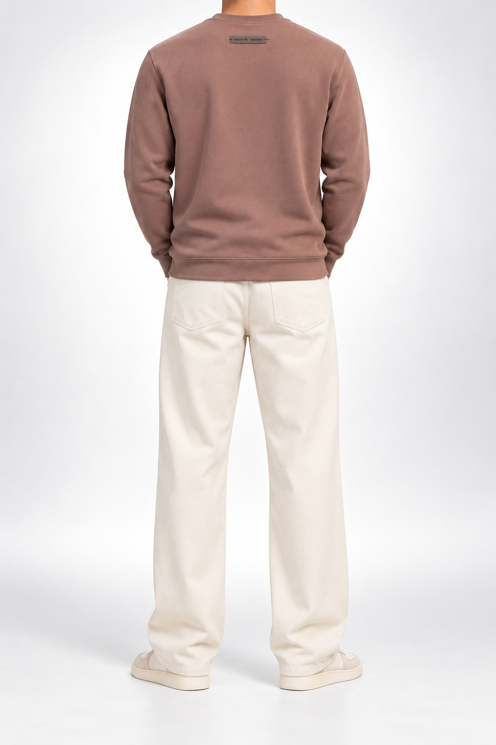 ESS — Dusty-Rose Tonal-Logo Sweatshirt — back