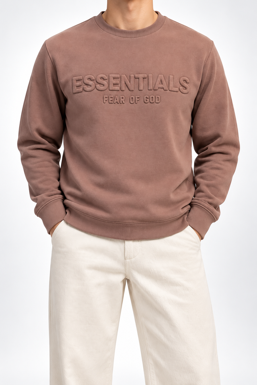 ESS — Dusty-Rose Tonal-Logo Sweatshirt — additional