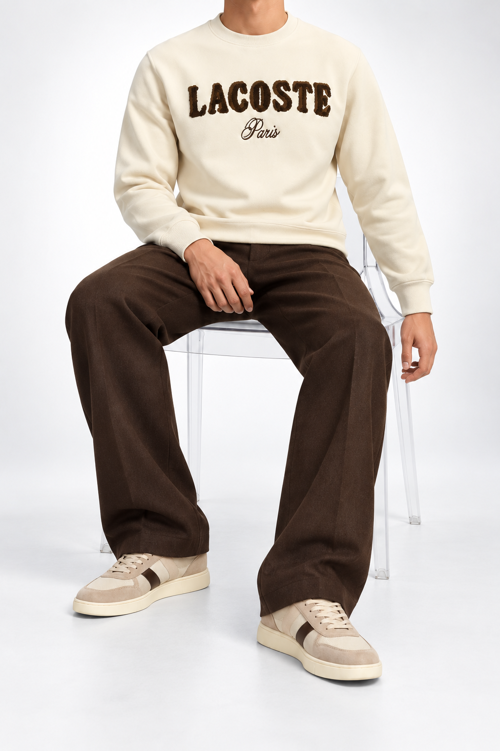 LCST — Cream Paris-Logo Crew-Neck Sweatshirt — additional