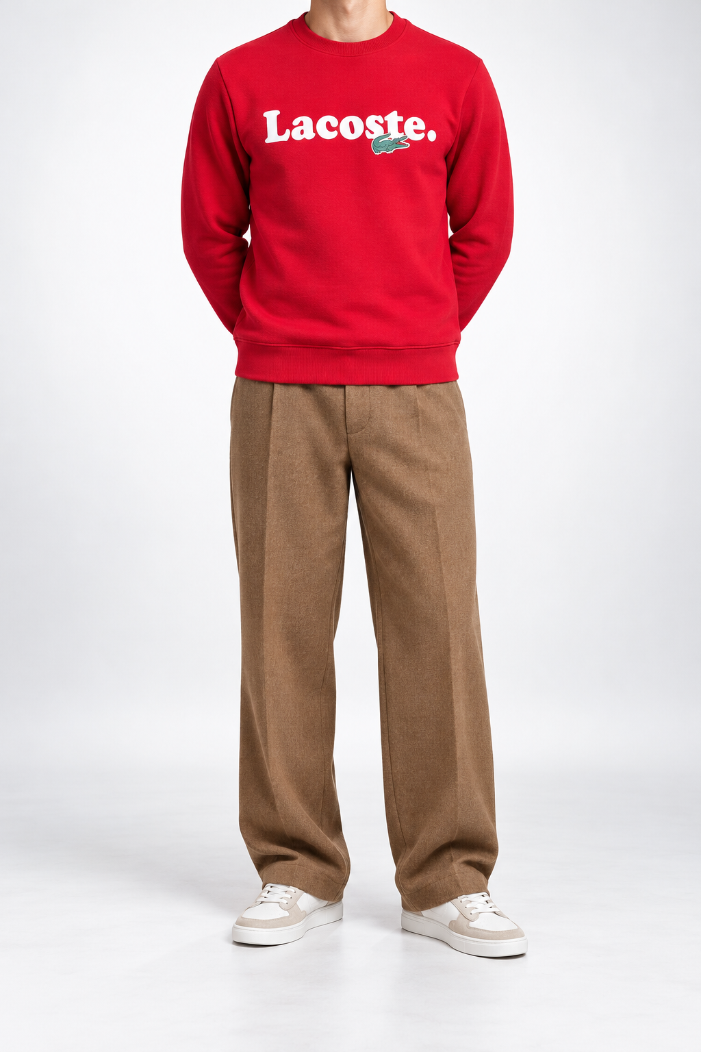 LCST — Red Logo Crew-Neck Sweatshirt — front