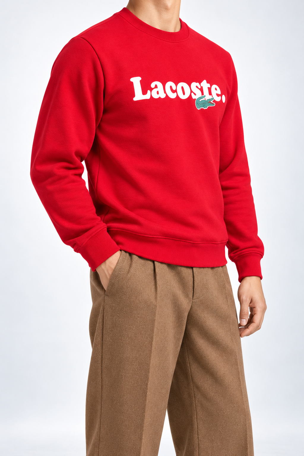 LCST — Red Logo Crew-Neck Sweatshirt — side