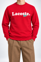 LCST — Red Logo Crew-Neck Sweatshirt