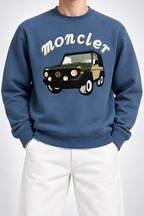 MNCLR — Steel-Blue Off-Road Suv Crew-Neck Sweatshirt