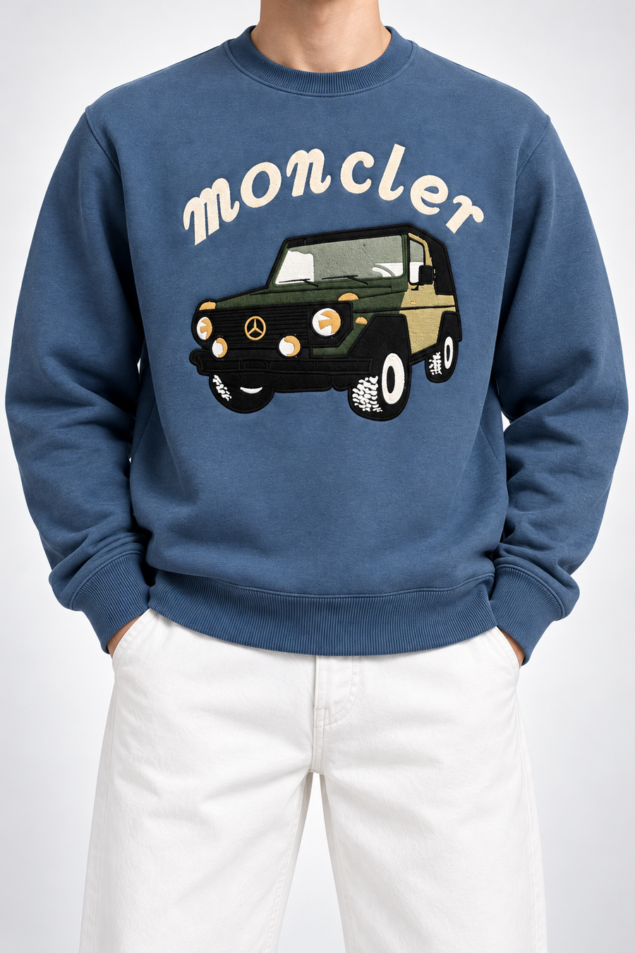 MNCLR — Steel-Blue Off-Road Suv Crew-Neck Sweatshirt — additional